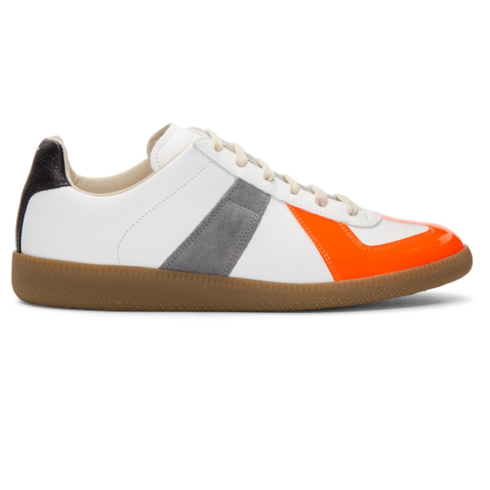 Maison Margiela  White & Orange Replica Sneakers